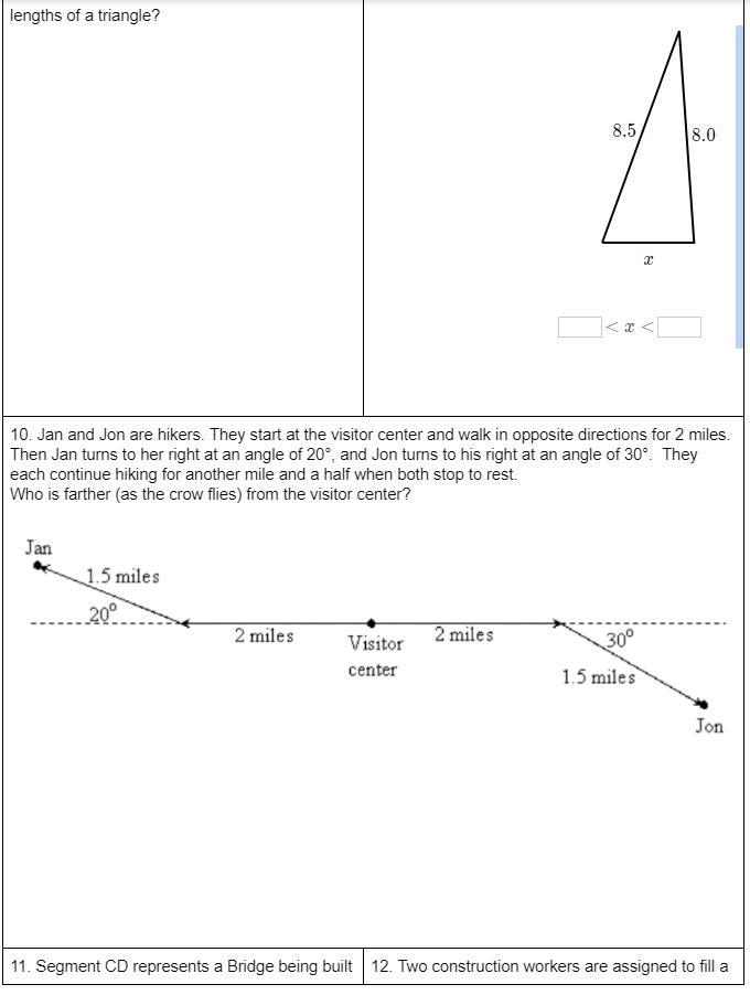 17. Determine if the following segments can or cannot be a triangle. 3 m., 4 m., and-example-2