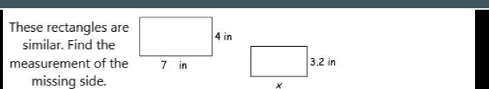 These rectangles are similar. find the measurement of the missing side.-example-1