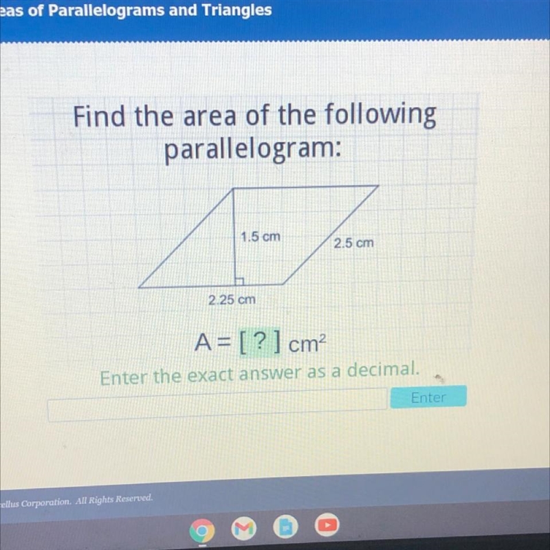 Area of parallelogram!!-example-1