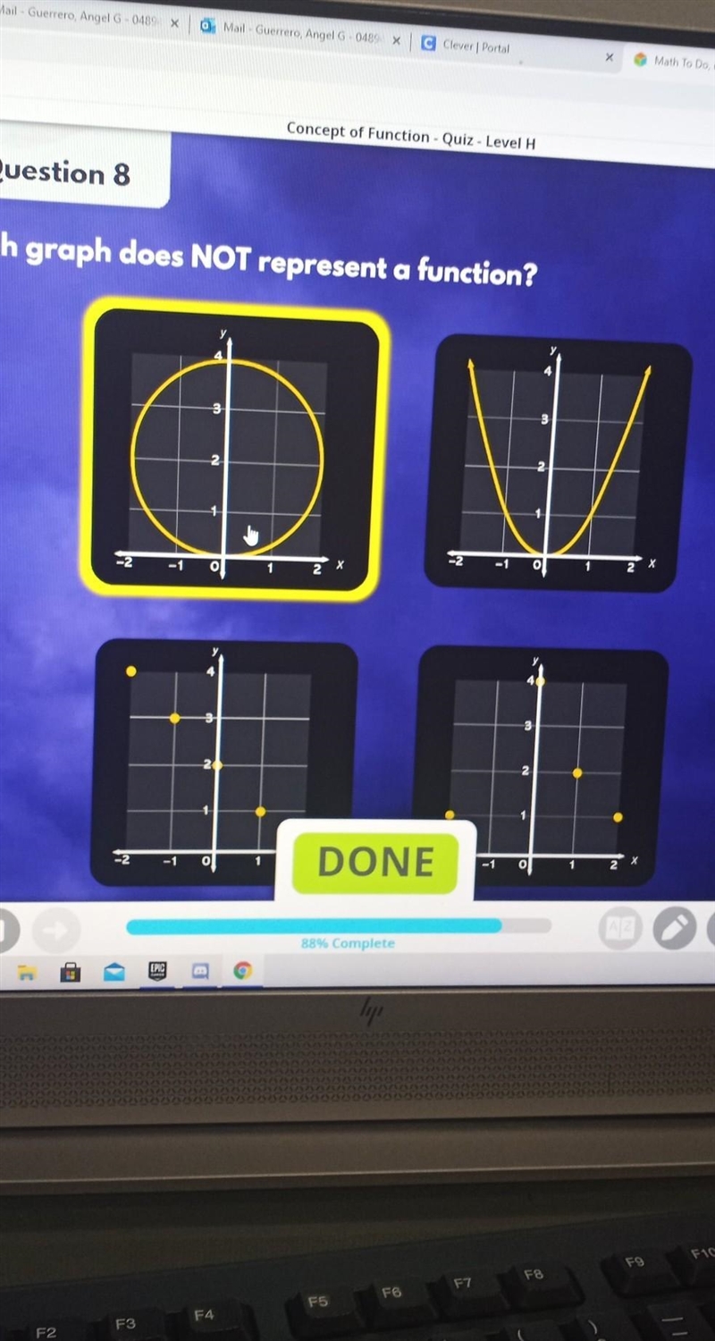 Iready question 8 which graph does not represent a function​-example-1