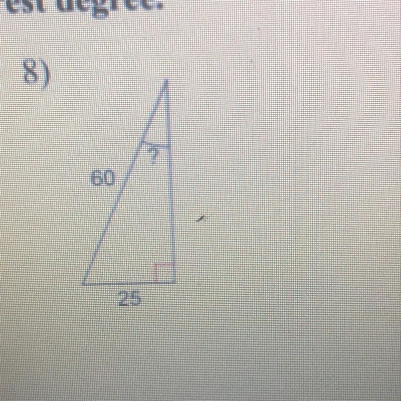 Find the measure of the indicated angle to the nearest degree-example-1