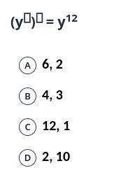 Identify the pair of exponents that would make the statement FALSE-example-1