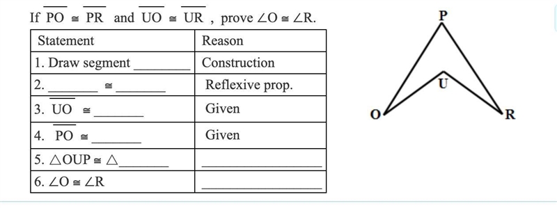 Copy the proof on paper, mark the givens in the diagram, and fill in the blanks to-example-1