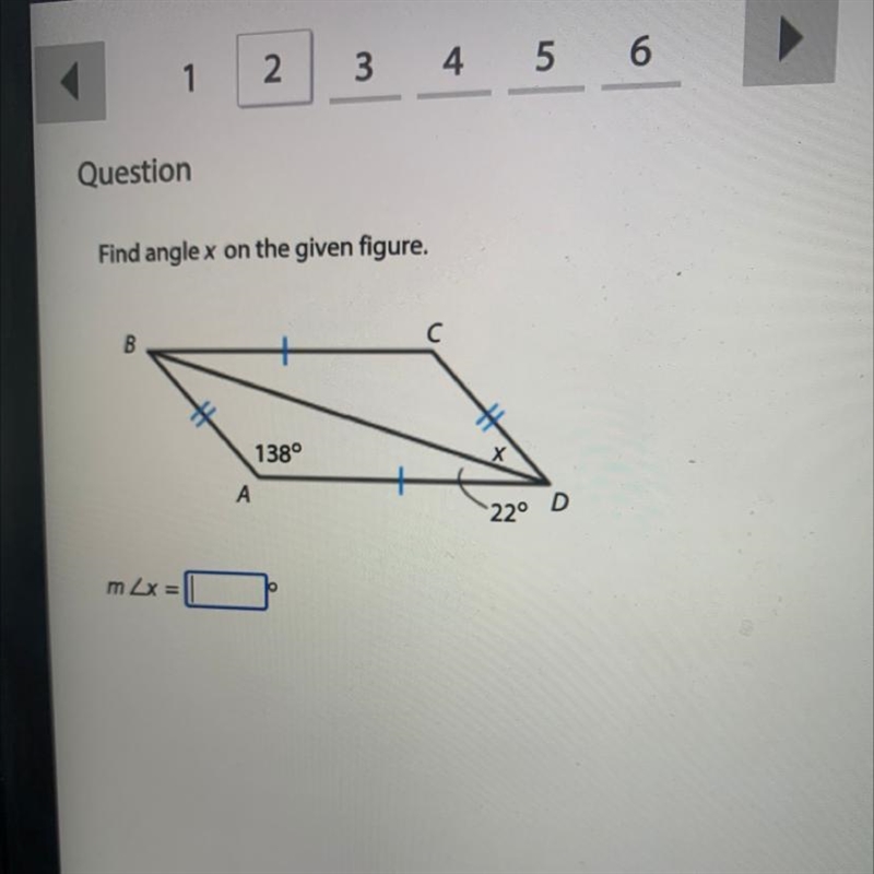 Find angle X on the given figure. m-example-1