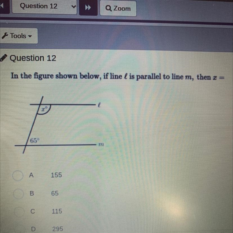 In the figure shown below, if line l is parallel to line m, then find the value of-example-1