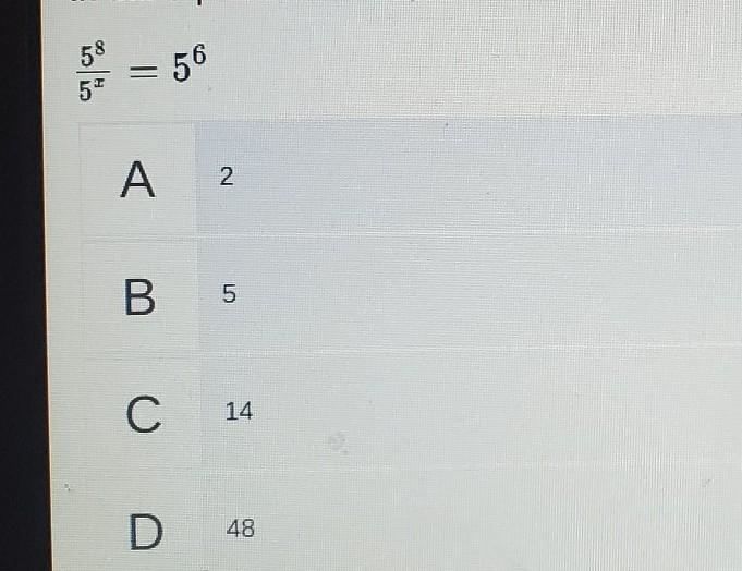 In the equation shown, what is the value of x? ​-example-1