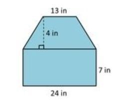 EASY 15 POINTS! what is the area? shape below 358 in^2 94 in^2 168 in^2 242 in^2-example-1