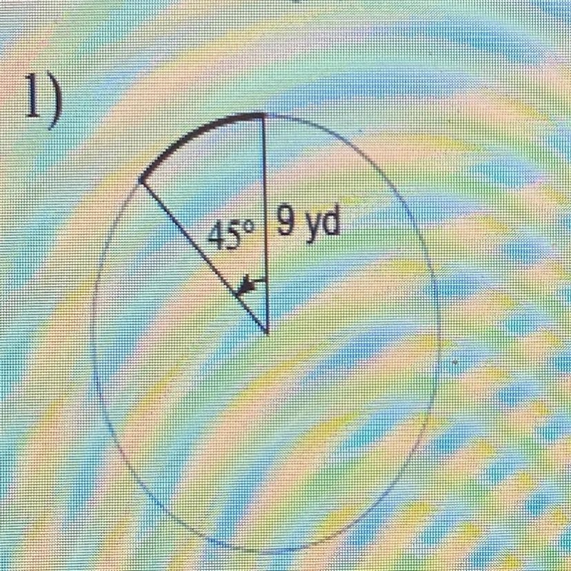 Find the length of each arc. Round your answers to the nearest tenth. A) 127.2 yd-example-1