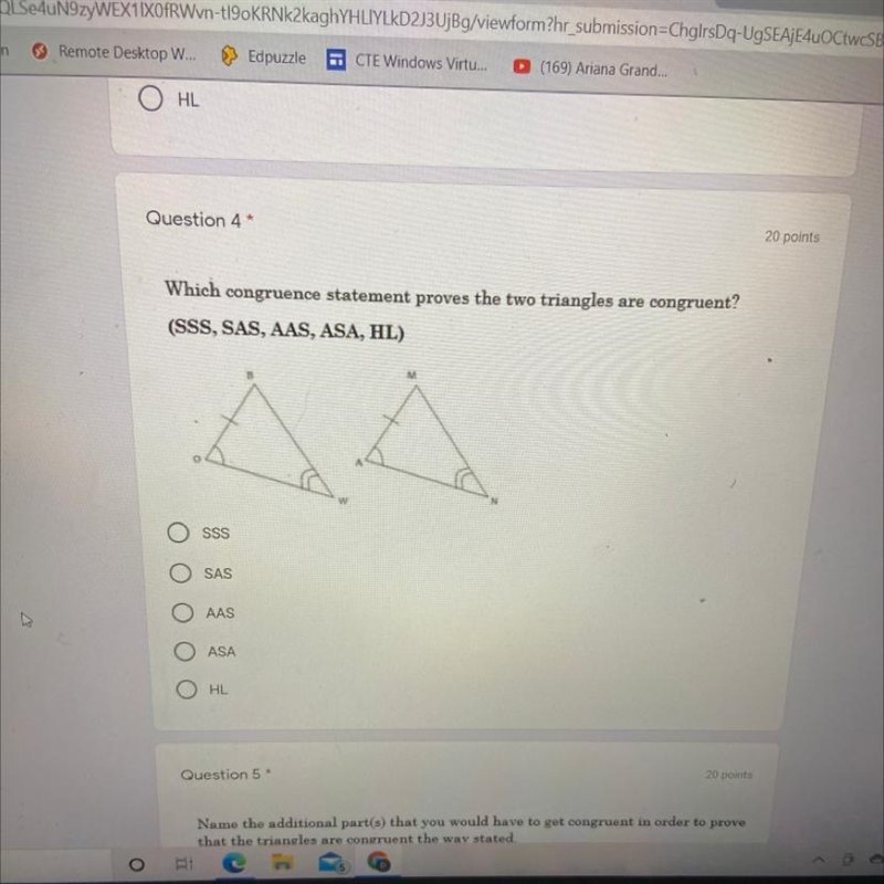 Which congruence statement proves the two triangles are congruent? (SSS, SAS, AAS-example-1