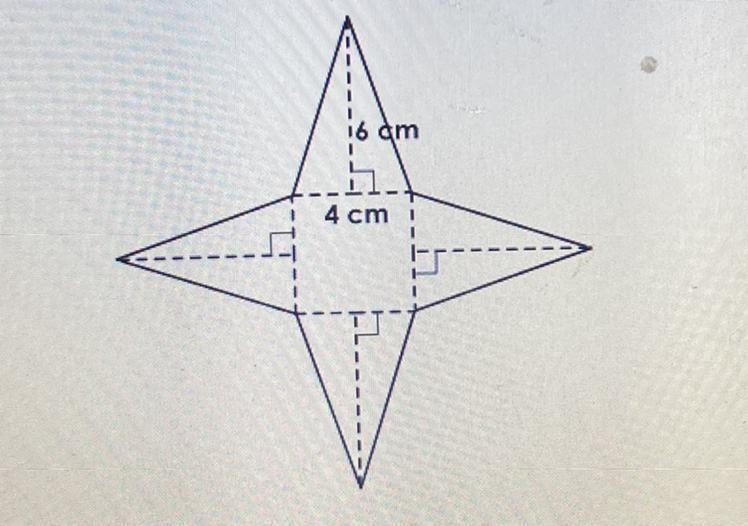 ASAP PLEASE!!! What is the surface area of the square pyramid represented by the net-example-1