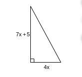 What is the length of the hypotenuse of the triangle when x=11​?-example-1