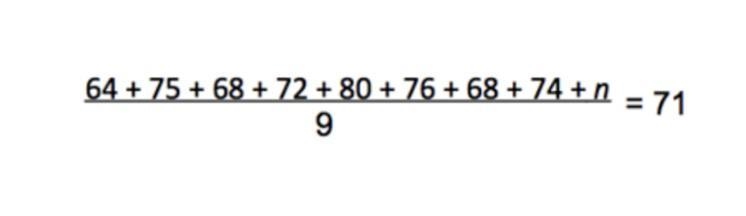 The mean weight of nine players on a baseball team is 71 pounds. The weights of the-example-1