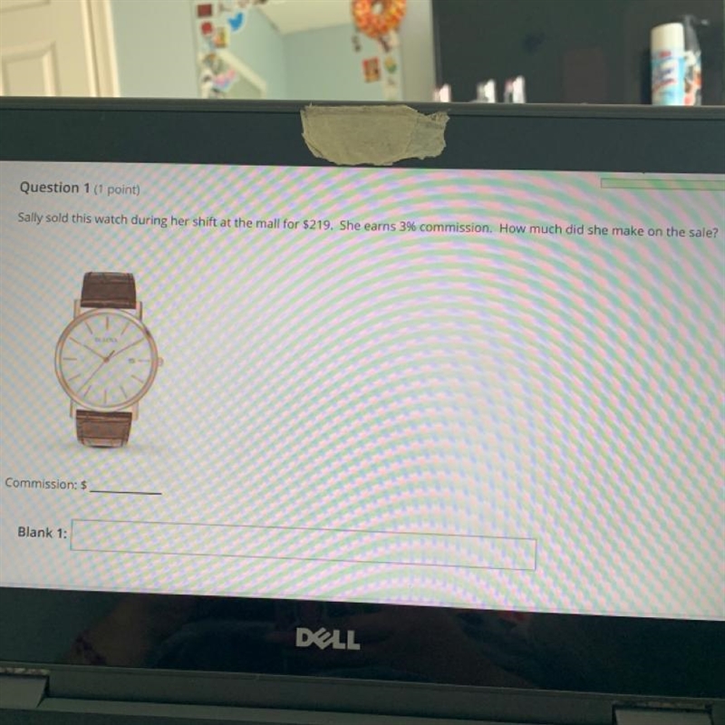 Help! Question 1 (1 point) Sally sold this watch during her shift at the mall for-example-1