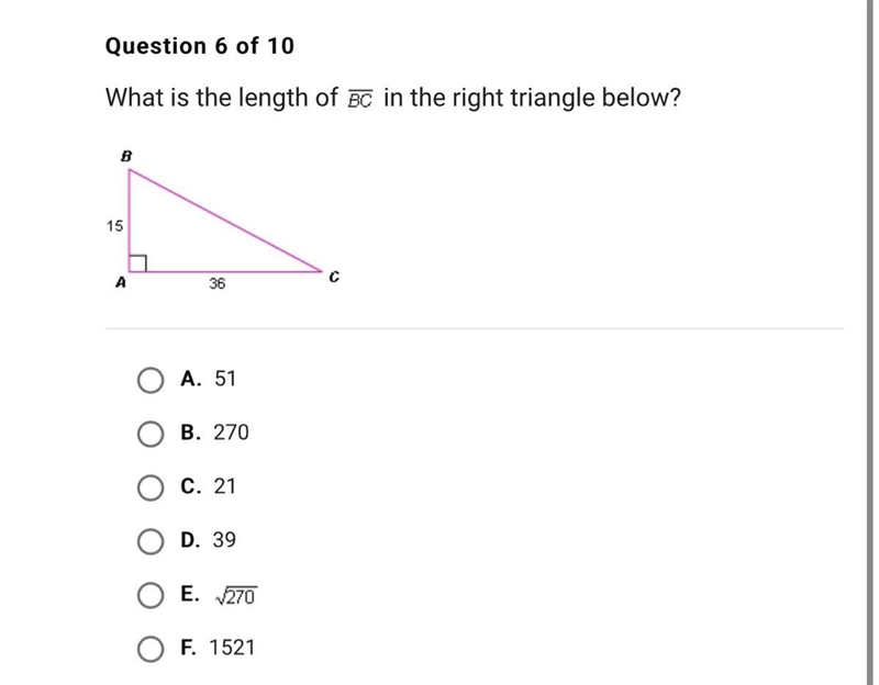 What is the length of bc in the right triangle?-example-1