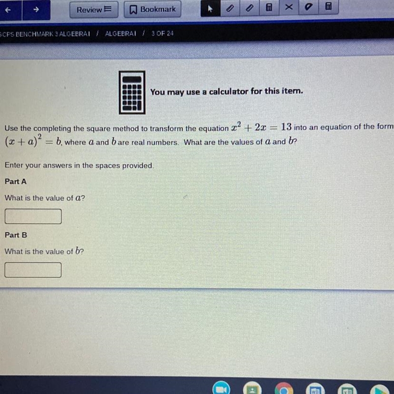 PLEASE HELP SOLVE FOR PT. A AND B-example-1