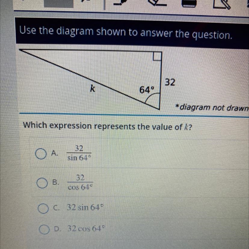 Which expression represents the value of k?-example-1