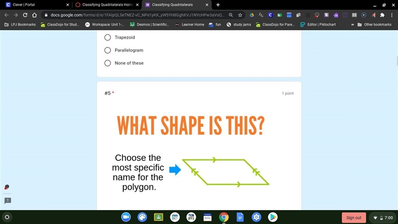 I need help with this Quadrilateral Kite Trapezoid Isosceles Trapezoid None of these-example-1