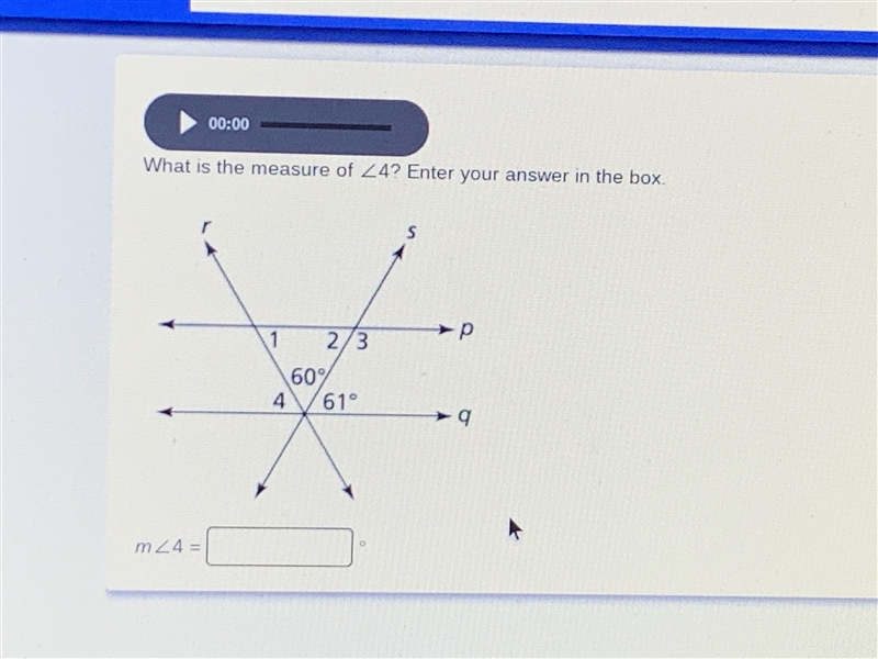 What is the measure of the angle 4?-example-1