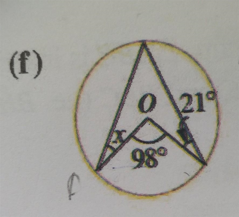 Guven O centre of the circle, find x I just want to check my answers. my answer is-example-1