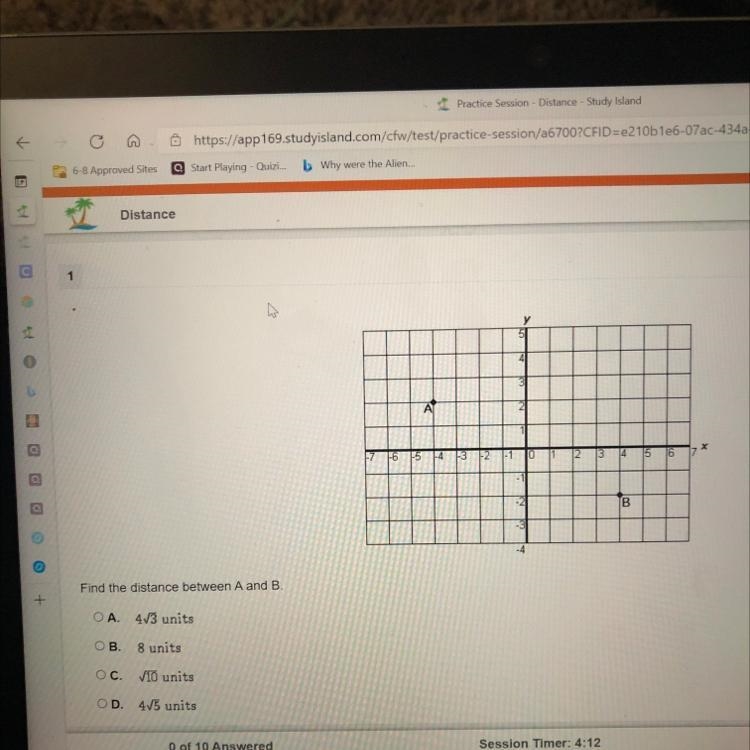 Find the distance between A and B-example-1