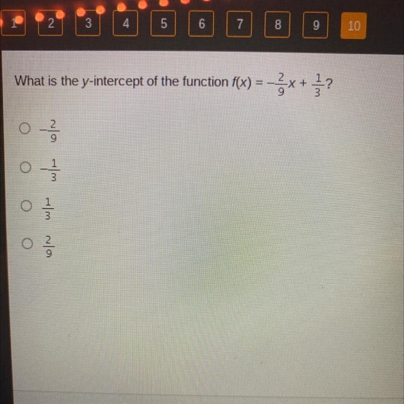 What is the y intercept of the function-example-1