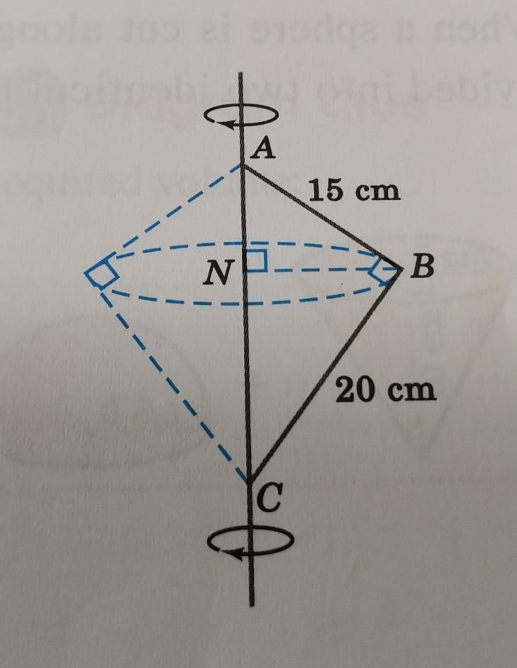 In the figure, a triangular board ABC is right-angled at B. The lengths of the two-example-1