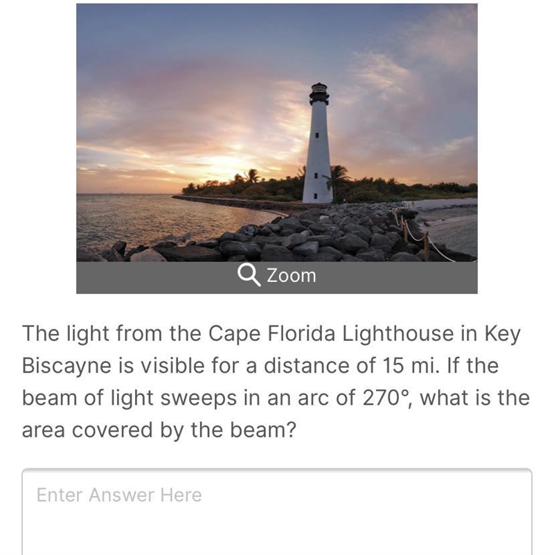 The light from the Cape Florida Lighthouse in Key Biscayne is visible for a distance-example-1