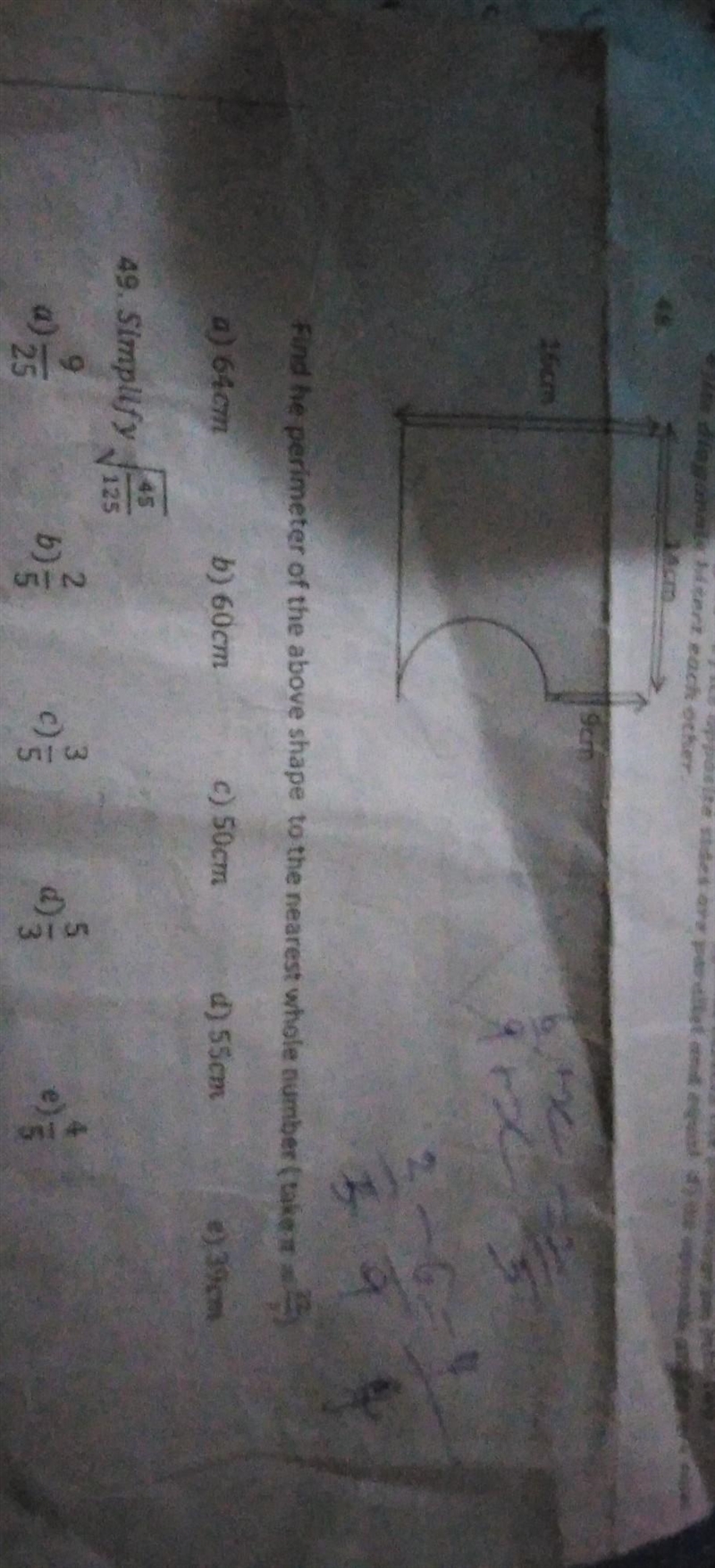 Pls i need some ones help Find the perimeter of the above shape to the nearest whole-example-1