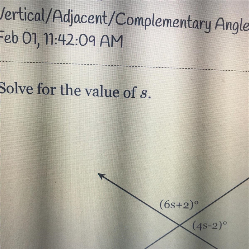 Solve for the value of s.-example-1