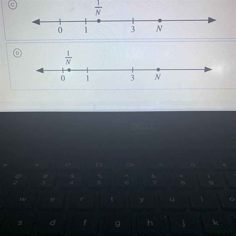 A number N is greater than 3. Which of the following best represents the location-example-1