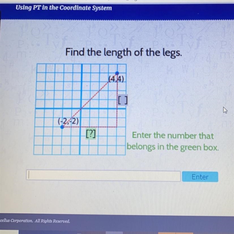 PLEASE HELPPPPPPP ASAPPP Using PT in the Coordinate System Find the length of the-example-1