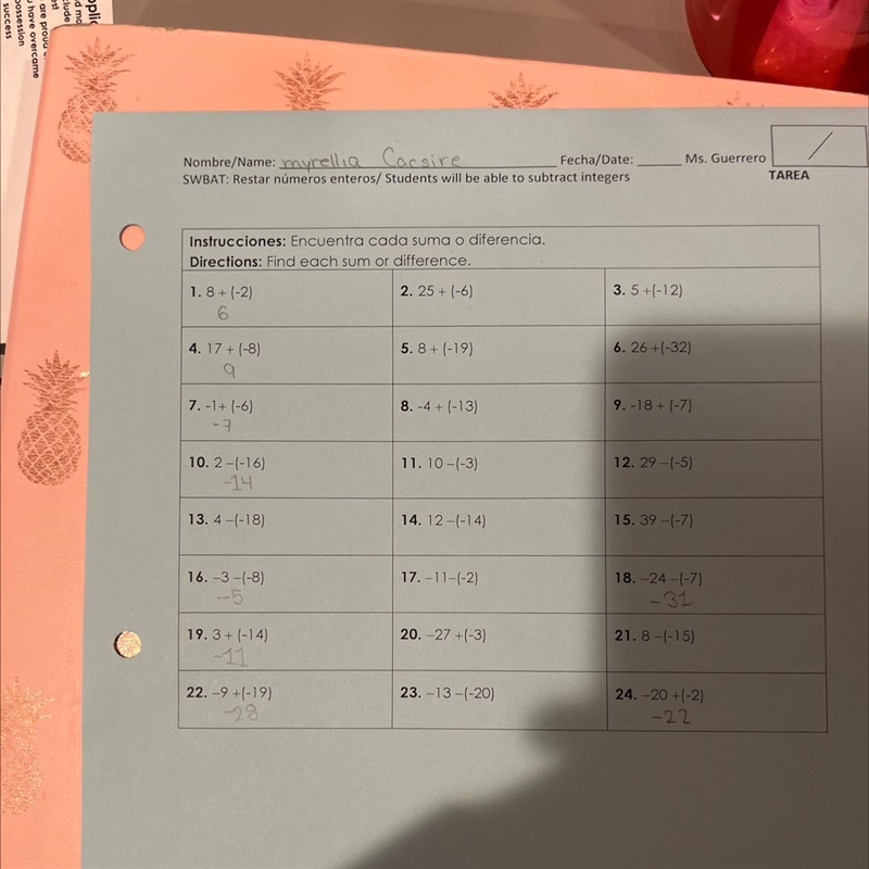 Math homework. For tomorrow!! Check if I did right, if is not can you do it?-example-1