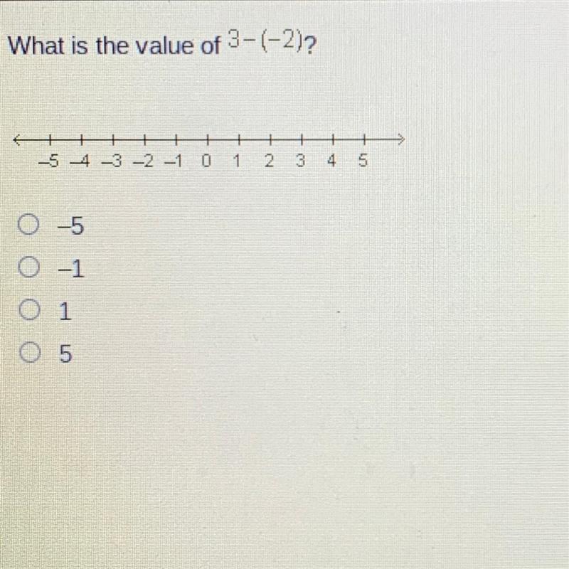 What is the value of 3-(-2)?-example-1