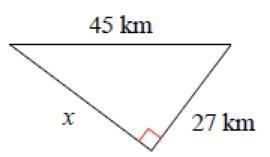 Find the missing side of the triangle. Round your answers to the nearest tenth if-example-1