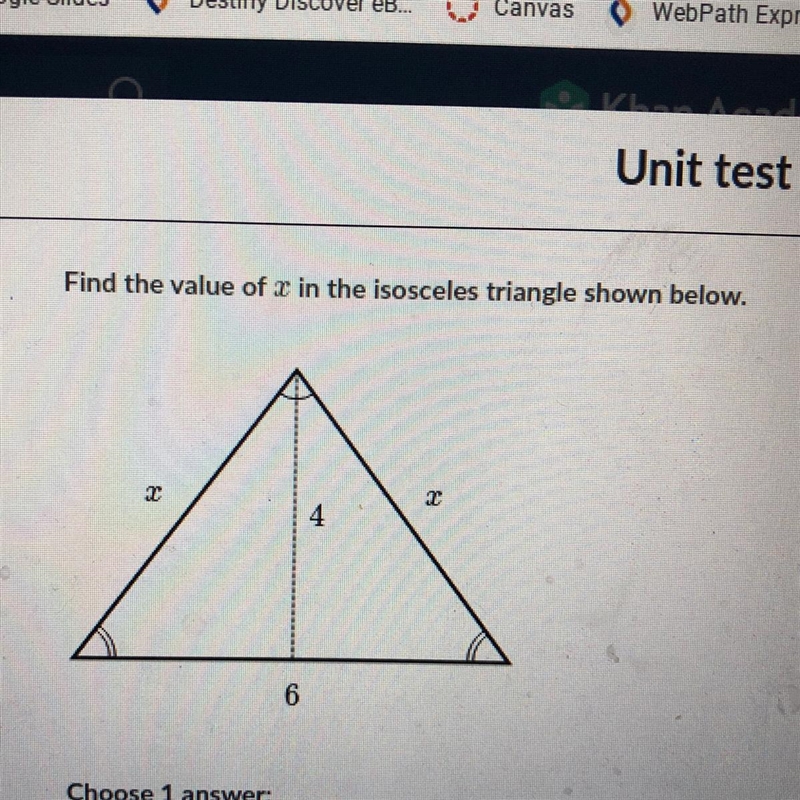 Find the value of 2 in the isosceles triangle shown below. 22 6-example-1