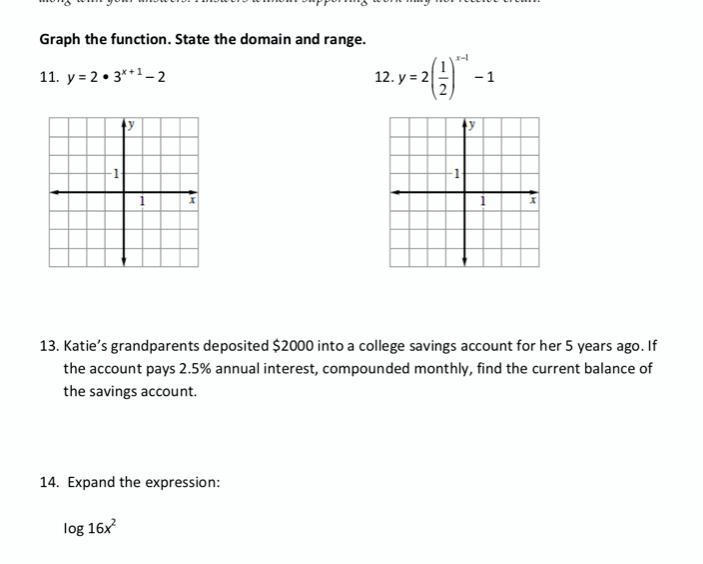 100 POINTS!!!! Pleas answer ALL of these questions and SHOW YOUR WORK. If you don-example-1