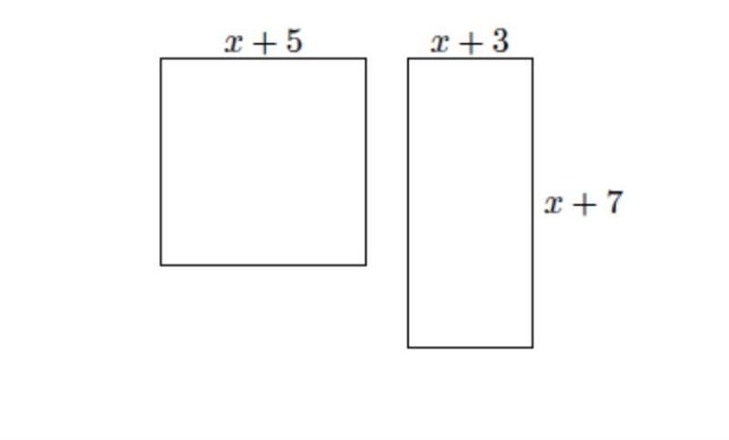 For what values of x will the square and the rectangle is shown below have the same-example-1