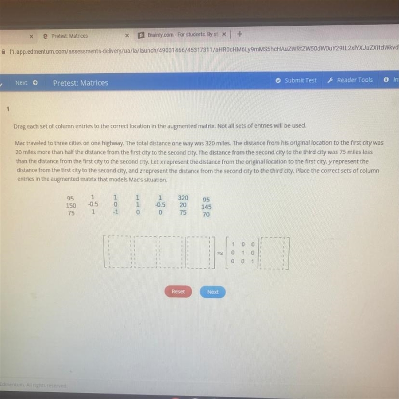 I am so lost on this question. I’ve never heard of a matrices so I have no clue where-example-1