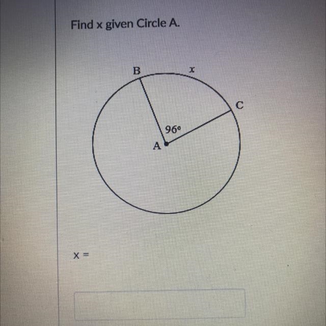 Find X given Circle A, please help !!-example-1