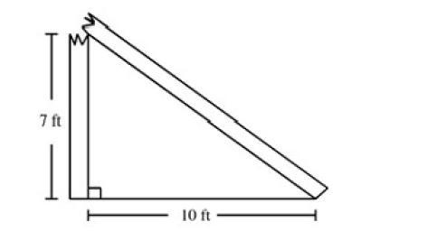 A telephone pole breaks and falls as shown. To the nearest foot, what was the original-example-1