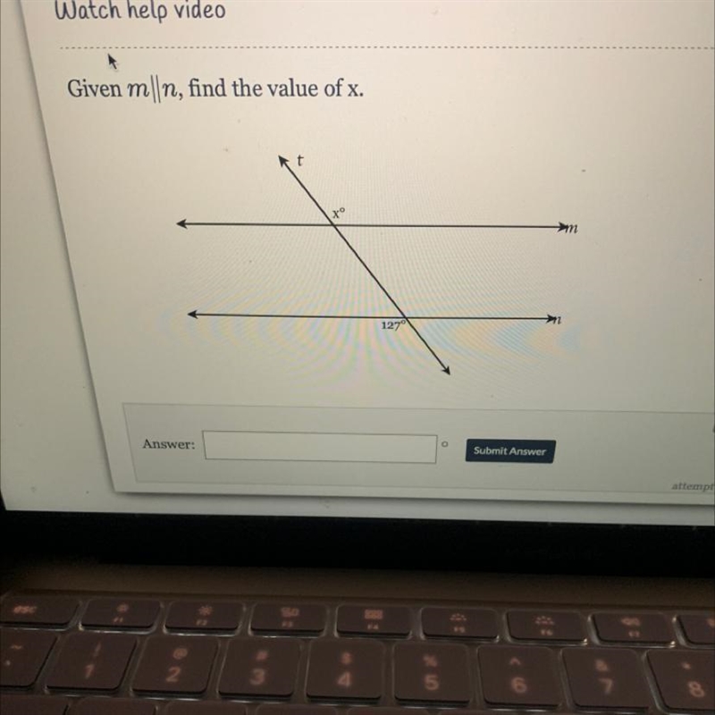 Given m||n find the value of x-example-1