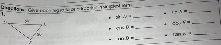 Give each trig ratio as a fraction in simplest form-example-1