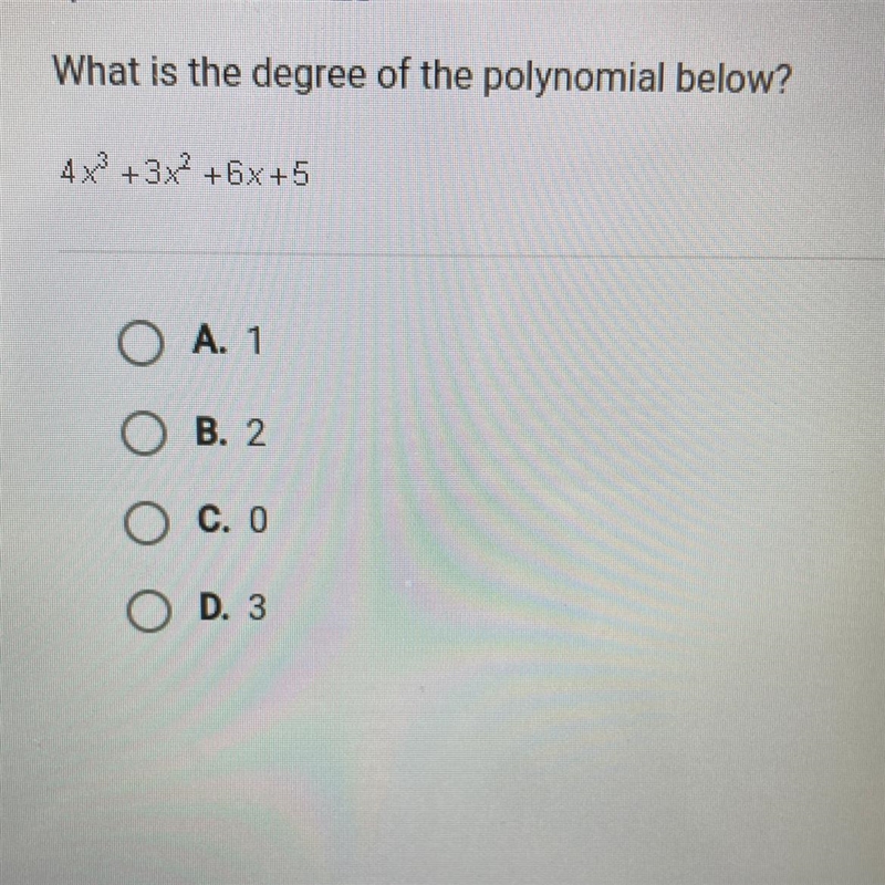 What is the degree of the polynomial below-example-1