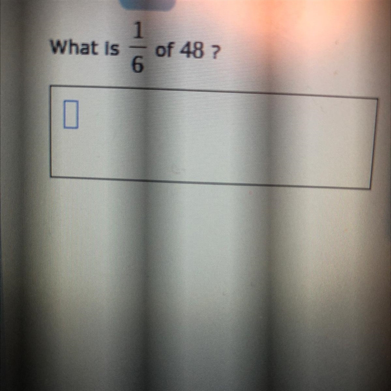 What is 1/6 of 48? I need help pls-example-1