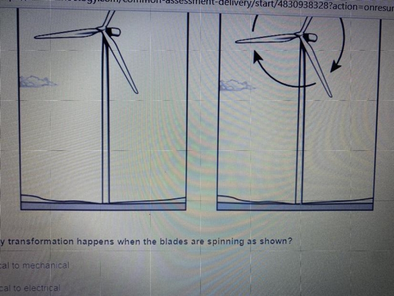 ILIO w Which energy transformation happens when the blades are spinning as shown? O-example-1