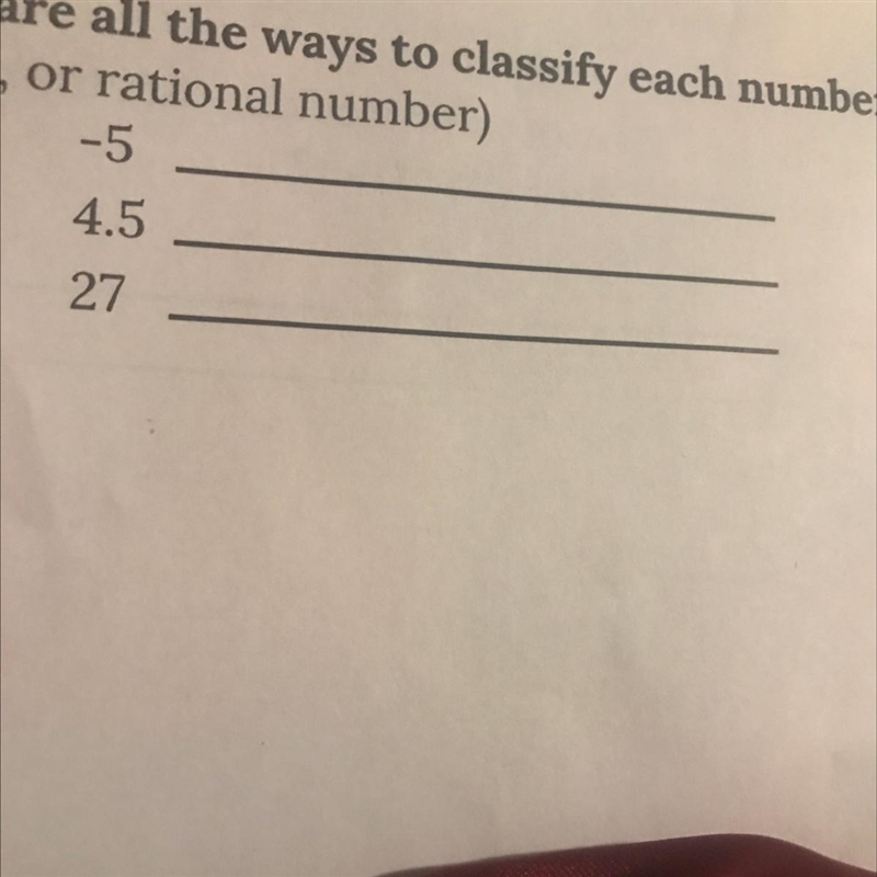 What are all the ways to classify each number? (whole number integer, or rational-example-1