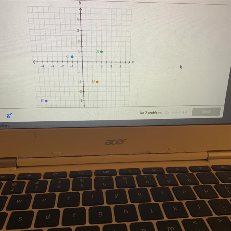 For which points is the Y- coordinate less than - 1.5? Choose all the answers that-example-1