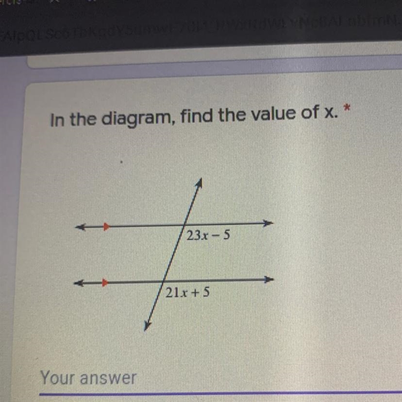 In the diagram find the value of x-example-1