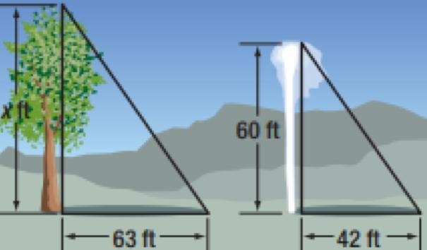 Old Faithful in Yellowstone National Park shoots water 60 feet into the air that casts-example-1