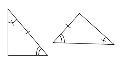 The following triangles are congruent by____ AAS SAS ASA Can't determine-example-1